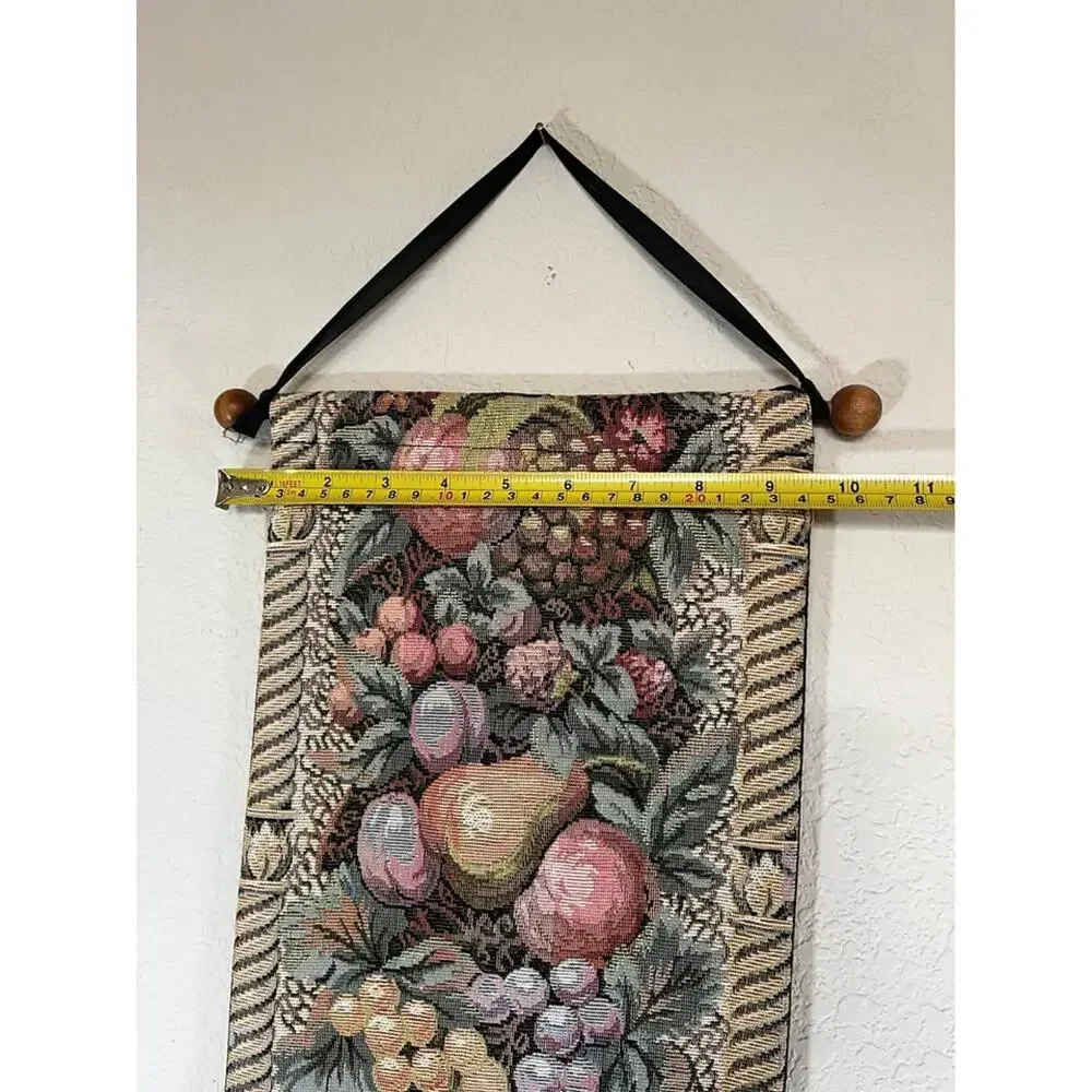 Vintage Fruit Motif Tapestry Wall Hanging
